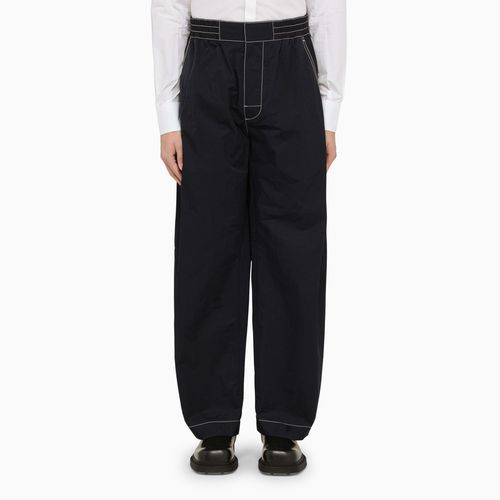 Pantalone blu navy in nylon tecnico - Bottega Veneta - Modalova