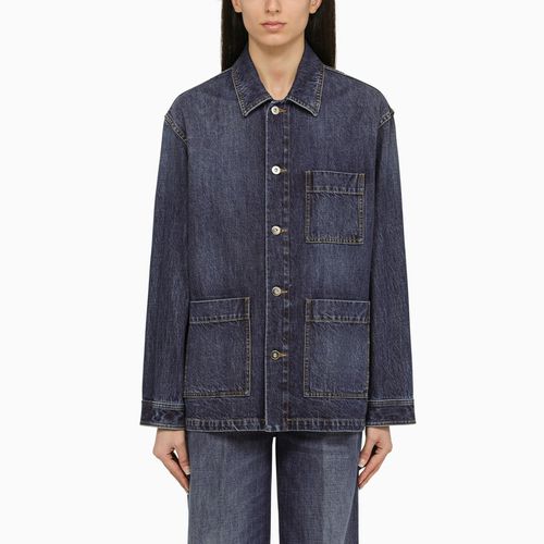 Giacca blu medio in denim - Bottega Veneta - Modalova