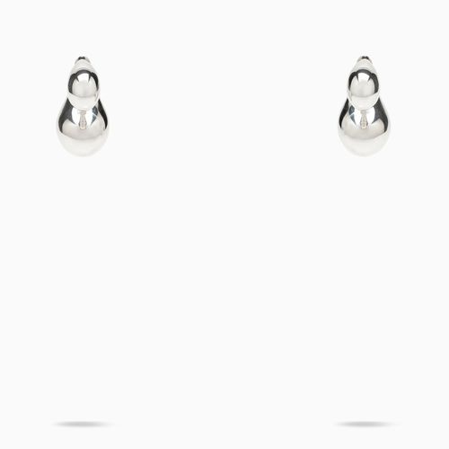 Silver Double Drop Earrings - Bottega Veneta - Modalova