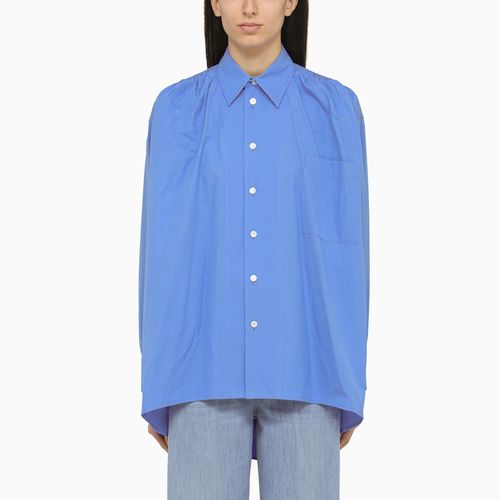 Camicia oversize azzurra in misto cotone - Bottega Veneta - Modalova