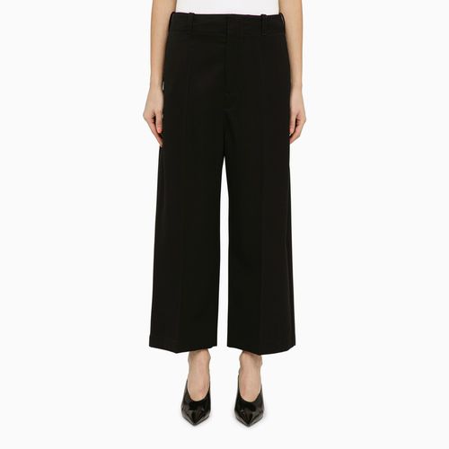 Pantalone ampio nero in lana - Bottega Veneta - Modalova