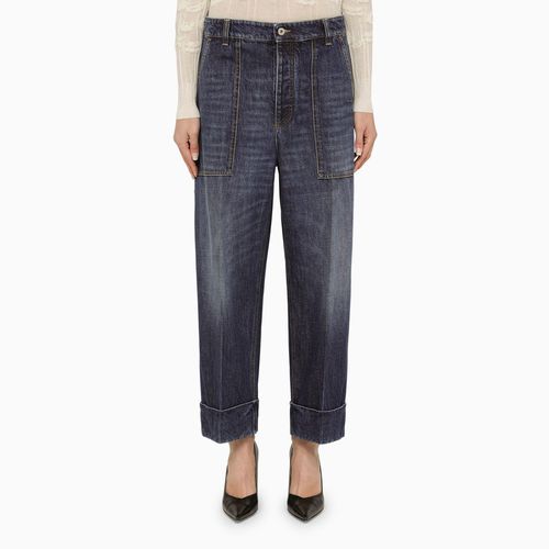 Medium blue jeans with turn-ups - Bottega Veneta - Modalova