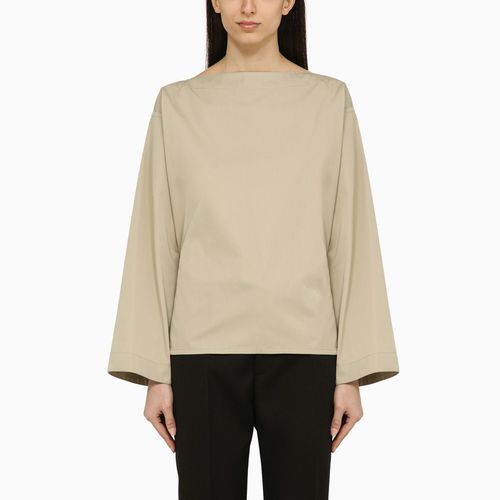 Blusa beige in cotone e seta - Bottega Veneta - Modalova