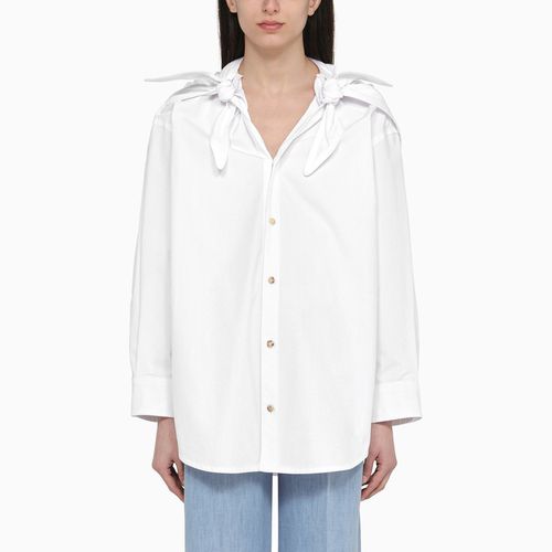 Cotton shirt with knotted details - Bottega Veneta - Modalova