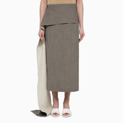 White/ wool skirt with side train - The Row - Modalova