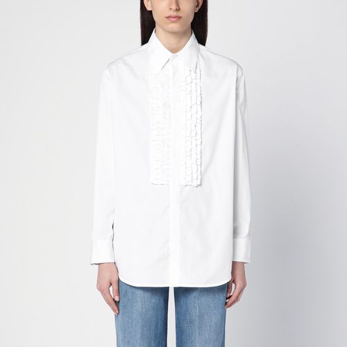 White poplin ruffle shirt - Bottega Veneta - Modalova