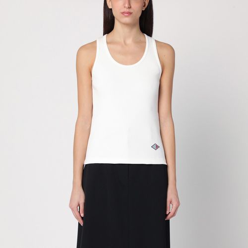 White cotton jersey tank top - Bottega Veneta - Modalova