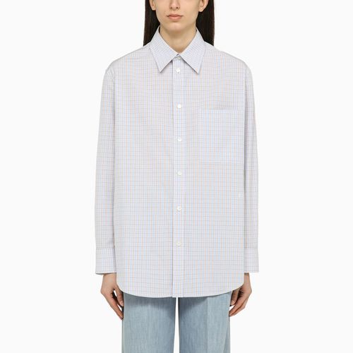 Light blue checked cotton shirt - Bottega Veneta - Modalova