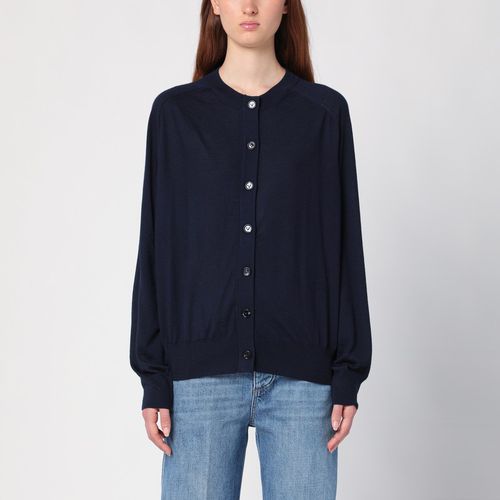 Navy blue cashmere cardigan - Bottega Veneta - Modalova