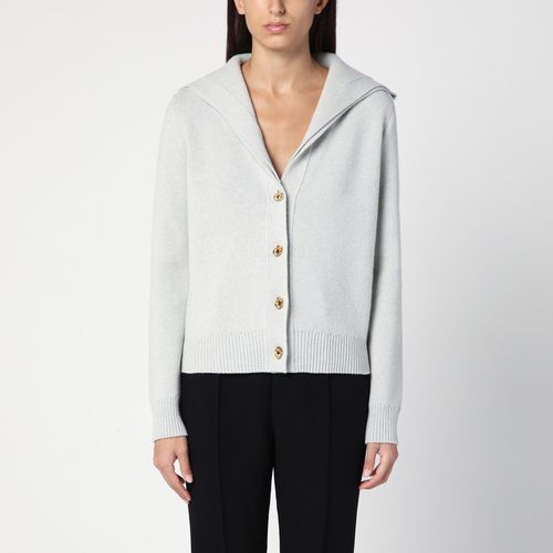 Cardigan grigio chiaro in lana - Bottega Veneta - Modalova