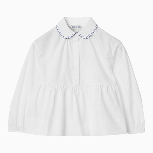 Weiße Bluse mit Kragen - Burberry - Modalova