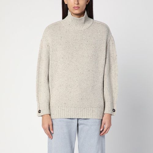 Grau melierter Rollkragenpullover aus Wollgemisch - Bottega Veneta - Modalova