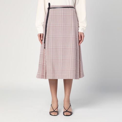 Viscose blend plaid skirt - Bottega Veneta - Modalova