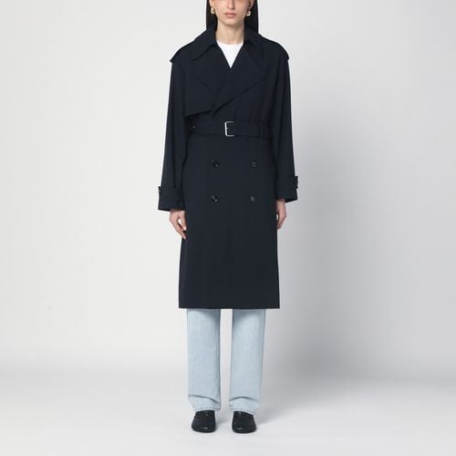 Light blue wool trench coat - Bottega Veneta - Modalova