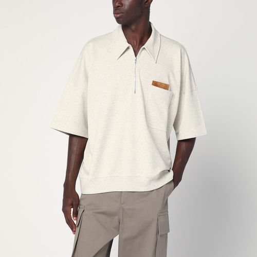 Polo in cotone Sea salt mélange - Bottega Veneta - Modalova