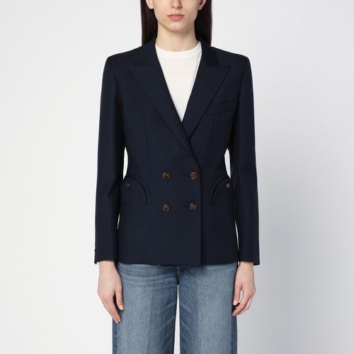 First Class double-breasted jacket in navy wool - Blazé Milano - Modalova