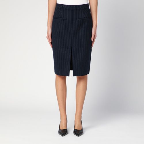 Navy blue wool Kora skirt - ANINE BING - Modalova