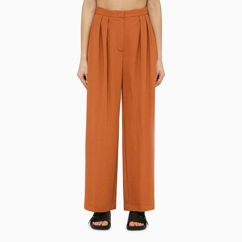 Terracotta-coloured pleated trousers - Harris Wharf London - Modalova