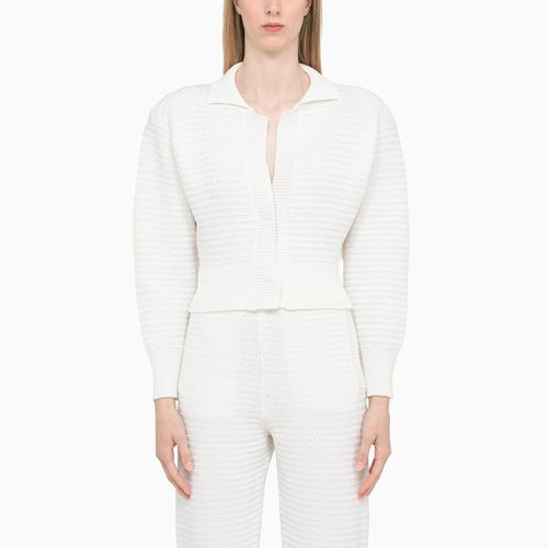 Cardigan bianco in maglia - ART ESSAY - Modalova