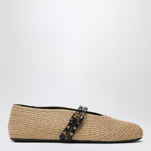 Flat ballerinas natural colour in paper straw - Alaïa - Modalova
