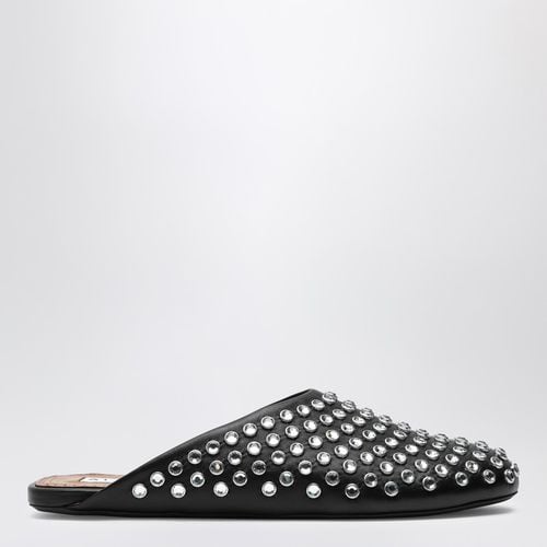 Leather mule flat with crystals - Alaïa - Modalova