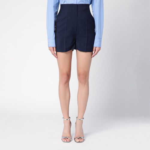 Blaue Shorts aus Wollgemisch - Sportmax - Modalova