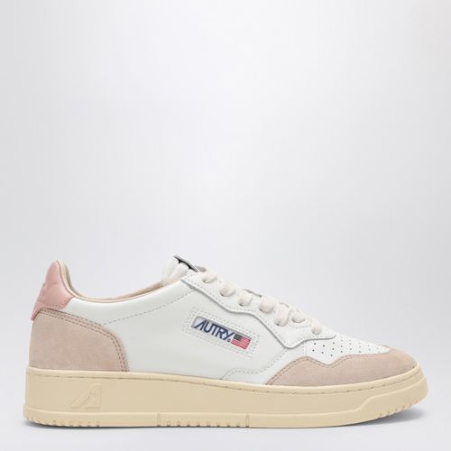 Sneaker Medalist in pelle e suede bianca/cipria - AUTRY - Modalova