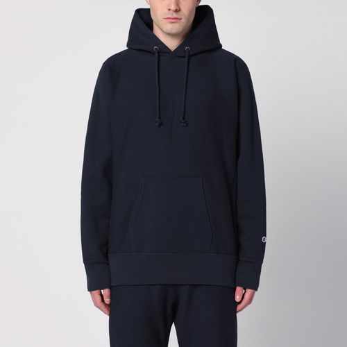 Navy blue cotton hoodie - Champion - Modalova