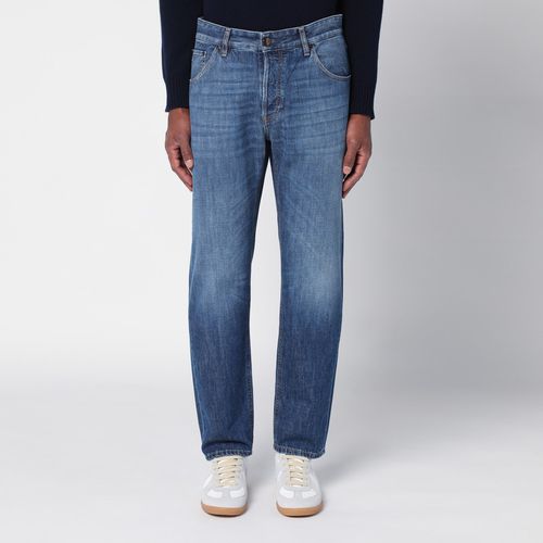 Blaue Denim-Jeans mit normaler Passform - PT Torino Denim - Modalova