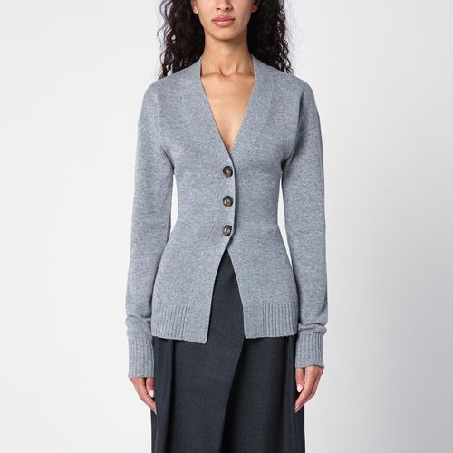 Cardigan grigio in lana e cashmere - Sportmax - Modalova