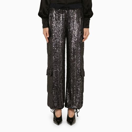 Blue sequin cargo trousers - P.A.R.O.S.H. - Modalova