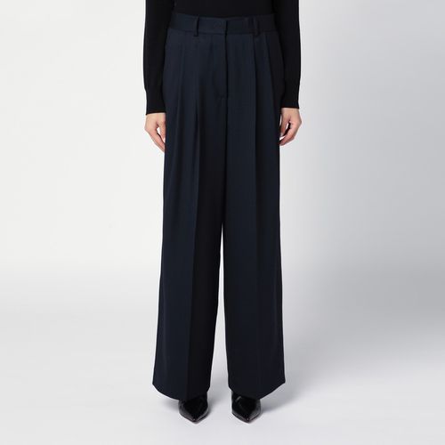 Blue wool wide trousers - P.A.R.O.S.H. - Modalova