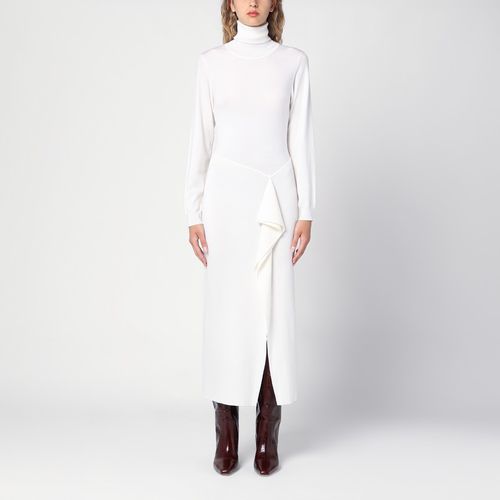 Cream-coloured turtleneck dress in wool blend - P.A.R.O.S.H. - Modalova