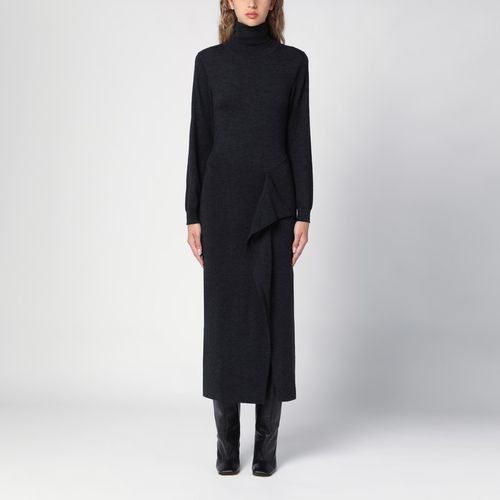 Grey turtleneck dress in wool blend - P.A.R.O.S.H. - Modalova