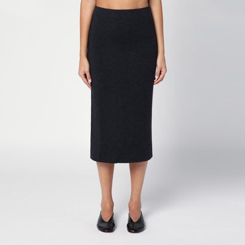 Grey wool and cashmere midi skirt - P.A.R.O.S.H. - Modalova