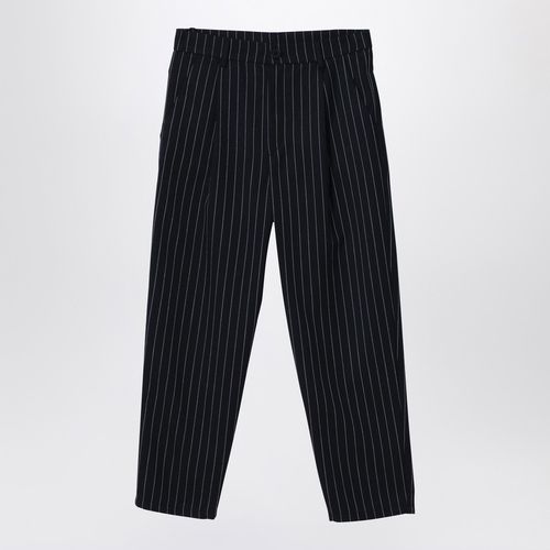 Navy blue pinstriped trousers - Douuod - Modalova