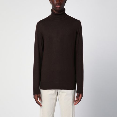 Brown cashmere turtleneck sweater - Loro Piana - Modalova