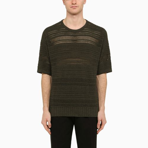 Dunkelgrauer perforierter Pullover - Loro Piana - Modalova