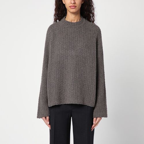 Taupe wool crew-neck jumper - Loulou Studio - Modalova