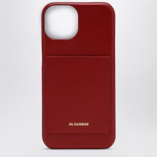 Cranberry leather iPhone 15 case - Jil Sander - Modalova