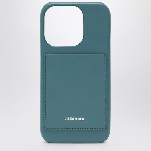 Lagunenfarbenes Cover für iPhone 15 Pro Max mit Logo - Jil Sander - Modalova