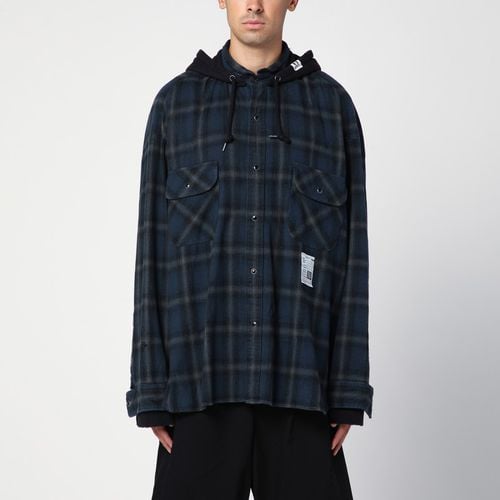 Blaues Oversize-Hemd mit Kapuze - Maison MIHARA YASUHIRO - Modalova