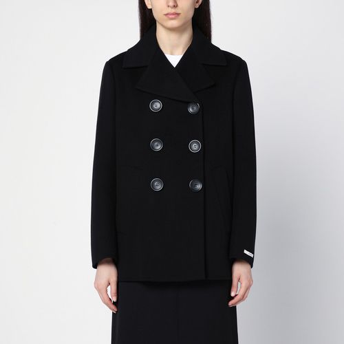 Cappotto corto doppiopetto in lana - Sportmax - Modalova