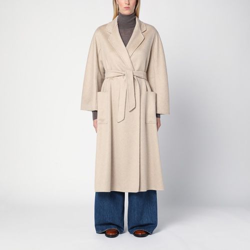 Cappotto lungo color sabbia in cashmere - Max Mara - Modalova