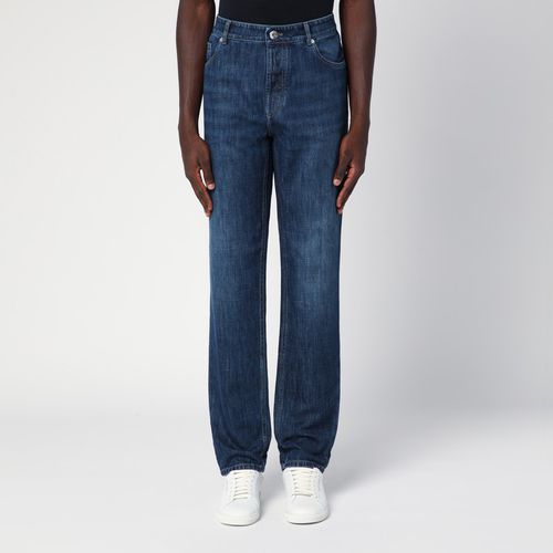 Dunkelblaue Jeans mit normaler Passform - Brunello Cucinelli - Modalova