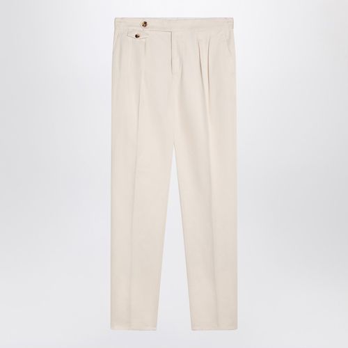 White trousers with pleats - Brunello Cucinelli - Modalova