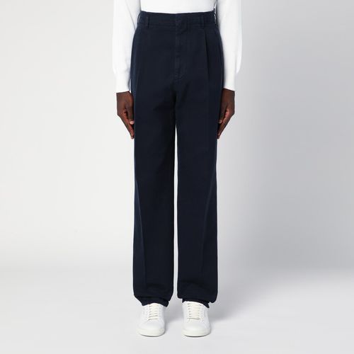 Navy blue pleated trousers - Brunello Cucinelli - Modalova