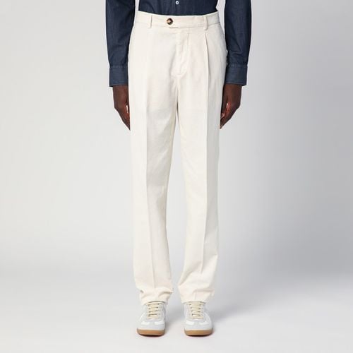 White corduroy trousers - Brunello Cucinelli - Modalova