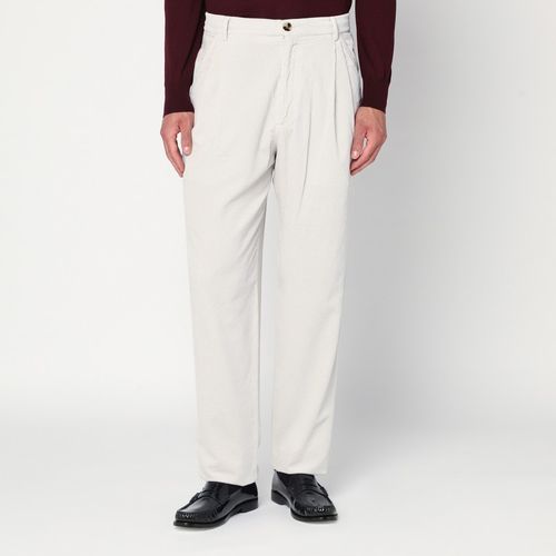 White corduroy pants - Brunello Cucinelli - Modalova
