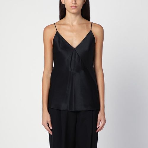 Top smanicato nero in seta - Max Mara Pianoforte - Modalova